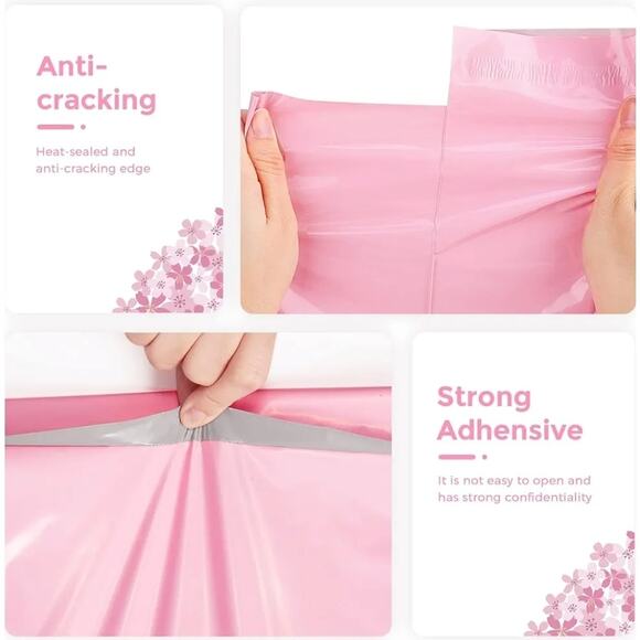25pcs Poly Mailers  10"×13" inch PINK- Premium shipping Bag - Picture 4 of 5